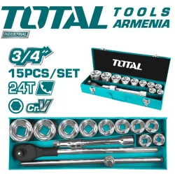 Ճռիկի գլխիկների Հավաքածու 3/4" 15 հատ