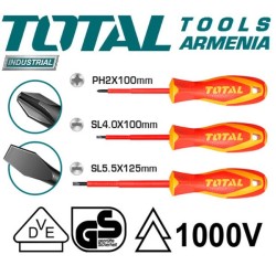 Դիէլեկտրական պտուտակահանների հավաքածու մինչև 1000 Վ 3 հատ