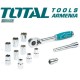 Socket set, 1/2, sockets 10 - 24 mm, with ratchet wrench