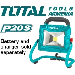 Մարտկոցային LED լապտեր - լուսարձակ 20 Վ