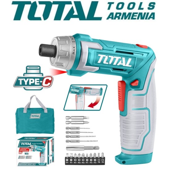 Cordless screwdriver 8V /6 Nm USB Type-C