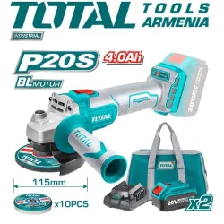 Անկյունային հղկող մեքենա (ԱՀՄ) - Բալգարկա մարտկոցով 20 Վ 2 հատ 4Ա/Ժ