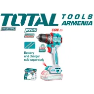 Կոմպակտ առանց խոզանակ անլար պտուտակադարձիչ 20 Վ