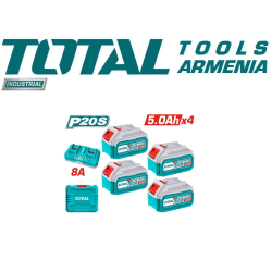 Մարտկոց Li-Ion և լիցքավորիչի հավաքածու 20 Վ