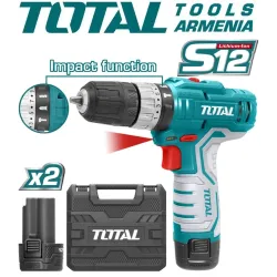 Հարվածային պտուտակադարձիչ (դռել) մարտկոցով 12Վ / 1.5Ա