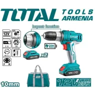 Հարվածային գայլիկոնիչ (դռել)  - պտուտակահան մարտկոցով 12 Վ/1.5Ա/ 25 Նմ + 1 մարտկոց