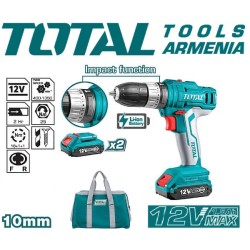 Հարվածային գայլիկոնիչ (դռել)  - պտուտակահան մարտկոցով 12 Վ/1.5Ա/ 25 Նմ + 1 մարտկոց