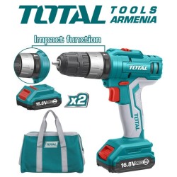 Հարվածային գայլիկոնիչ (դռել) - պտուտակահան մարտկոցով 16,8Վ/1,5Ա/ 28 Նմ  + 1 մարտկոց