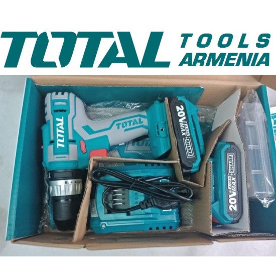 Cordless Impact Drill- Screwdriver / 20V / 2A / 45Nm /+1 Battery 