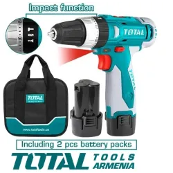 Հարվածային դռել - պտուտակահան մարտկոցով 12 Վ/1,5 Ա/20 Նմ + 1 մարտկոց