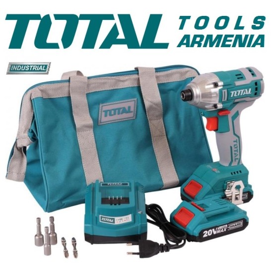 Հարվածային պտուտակահան մարտկոցով 20 Վ/2Ա/170 Նմ /+ 1 մարտկոց / Արտադրական (INDUSTRIAL)