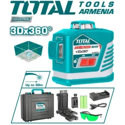 3D լազերային հարթաչափ բոլոր գծերով կանաչ