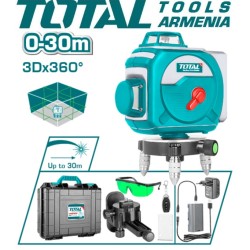3D լազերային հարթաչափ բոլոր գծերով կանաչ