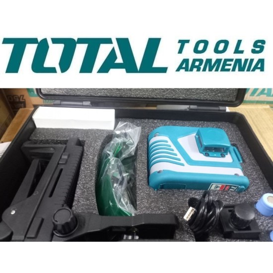 3D լազերային հարթաչափ բոլոր գծերով կանաչ