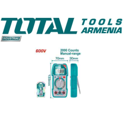 Թվային մուլտիմետր (Տեստեր) 200ՄՎ/2Վ/20Վ/200Վ/600Վ