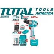 Կոմպակտ առանց խոզանակ անլար հարվածային պտուտակադարձիչ 16 Վ