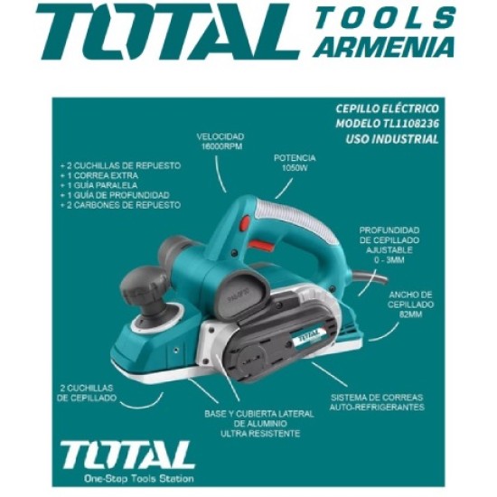 Electric planer TOTAL 1050 W  