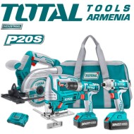 Անլար գործիքների հավաքածու 20 Վ, 4Ա