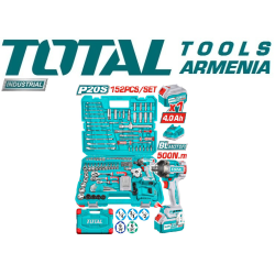 152 կտոր անլար հարվածային գայկավյորտի հավաքածու 20 Վ