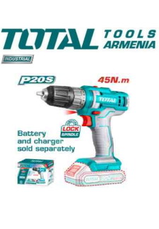 Аккумуляторный шуруповерт 20В/45 Нм 
