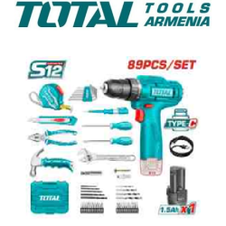 Գործիքների հավաքածու հարվածային Գայլիկոն-պտուտակահան 89 հատ