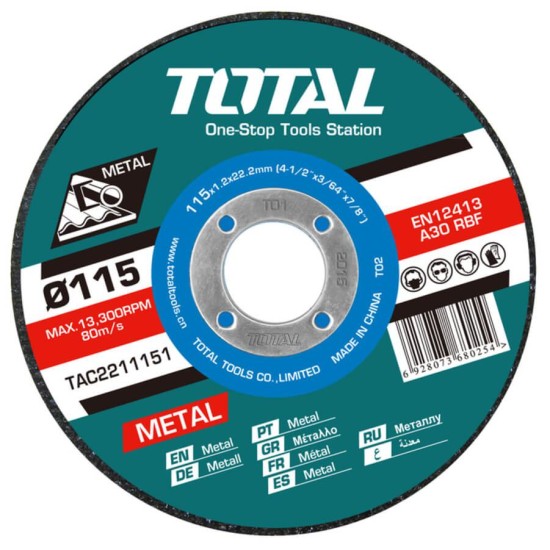 Packaging 10 pcs abrasive cutting disc 115 mm