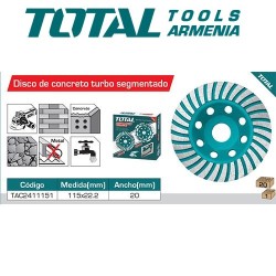 Ալմաստե սկավառակ տուրբո 115x22.2-20 մմ 