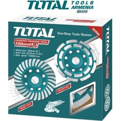 Ադամանդե կրկնակի շարքով հղկման սկավառակ 115x22․2 մմ