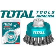 Մետաղական խոզանակ ՝ հյուսված բաժակով 75 մմ 