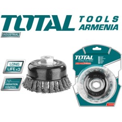 Մետաղական խոզանակ ՝ հյուսված բաժակով 100 մմ 