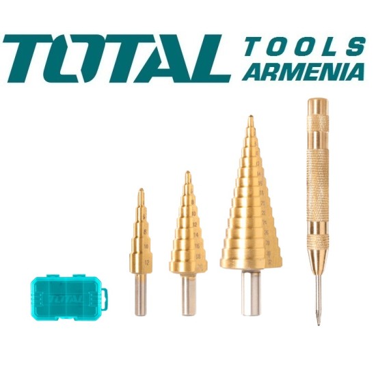 Step drill bit set 3 pcs