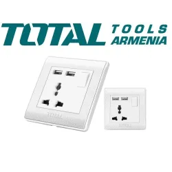 Ունիվերսալ վարդակ USB-ով