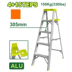 Ալյումինե միակողմանի աստիճան (գործիքների սկուտեղով) 4+1 քայլ DTLD4H05