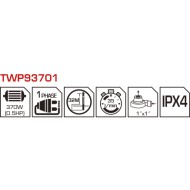 Ինքնաքաշող Գծային Ջրի պոմպ ավտոմատ 370 Վտ. 