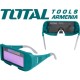 Auto darkening welding glasses