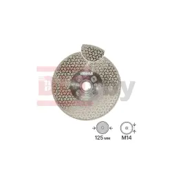 Electroplated Diamond cutting and grinding wheel, M14 flange, double side diamond grit, BIHUI, art.DCWME5