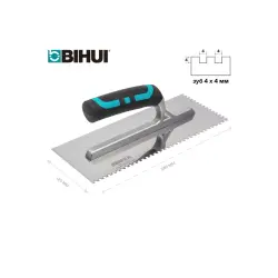 Гребенка из нерж. стали BIHUI 280*120мм, зуб 4мм, арт.PTSB04