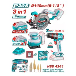 Կոմբո հավաքածու մարտկոցային  (3 հատ) TOTAL TOSLI241193