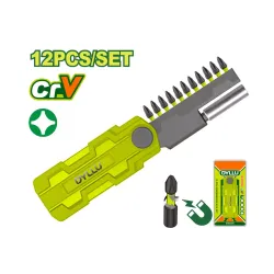 Պտուտակադարձիչի բիթերի հավաքածու (12 հատ) DYLLU DTBS2602 25մմ