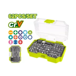 Պտուտակադարձիչի բիթերի հավաքածու (62 դետալ) DYLLU DTBS3B62 25մմ
