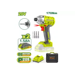 Մարտկոցային հարվածային պտուտակադարձիչ 20Վ 170Նմ DYLLU DTCD2512