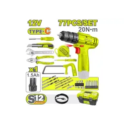 Գործիքների և աքսեսուարների հավաքածու (77 միավոր) DYLLU DTDT1B77