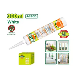 Սիլիկոնե հերմետիկ քացախային սպիտակ DYLLU DTGQ2T41 300մլ