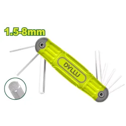 Ծալովի վեցանկյուն բանալիներ 8 հատ DYLLU DTHK1281 1.5-8մմ