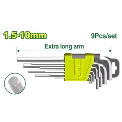Վեցանկյուն բանալիների (9 հատ) հավաքածու DYLLU DTHK1292 1.5-10մմ