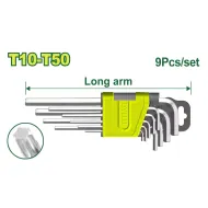 Աստղաձև բանալիների հավաքածու 9 հատ TORX DYLLU DTHK3291 T10-T50