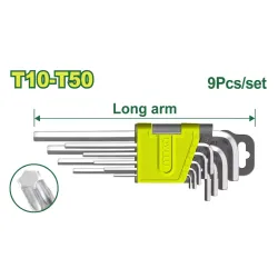 Աստղաձև բանալիների հավաքածու 9 հատ TORX DYLLU DTHK3291 T10-T50