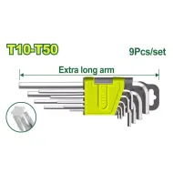 Աստղաձև բանալիների հավաքածու 9 հատ TORX DYLLU DTHK3292 T10-T50