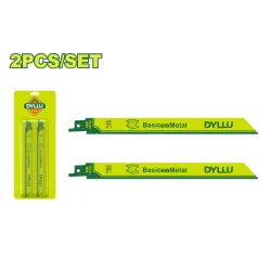 Սուսերավոր սղոցի մետաղի դանակների (2 հատ) հավաքածու DYLLU DTJT1122BF 225մմ