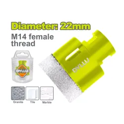 Թագագլխիկ ալմաստե զոդված 22մմ DYLLU DTKJ8K22